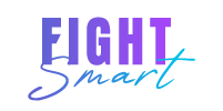 Fight Smart‑Logo, stilisierter Schriftzug für Selbstverteidigungskurse