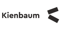 Kienbaum-Logo, schwarzer Schriftzug mit schlichtem Symbol