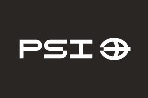 Logo von PSI Logo von PSI in modernem, minimalistischem Design auf schwarzem Hintergrund.